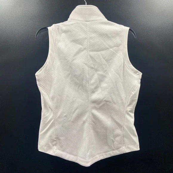 Nike Golf Vest‎ Womens M White Cadillac Tour Performance Therma Fit Full Zip - Picture 4 of 9
